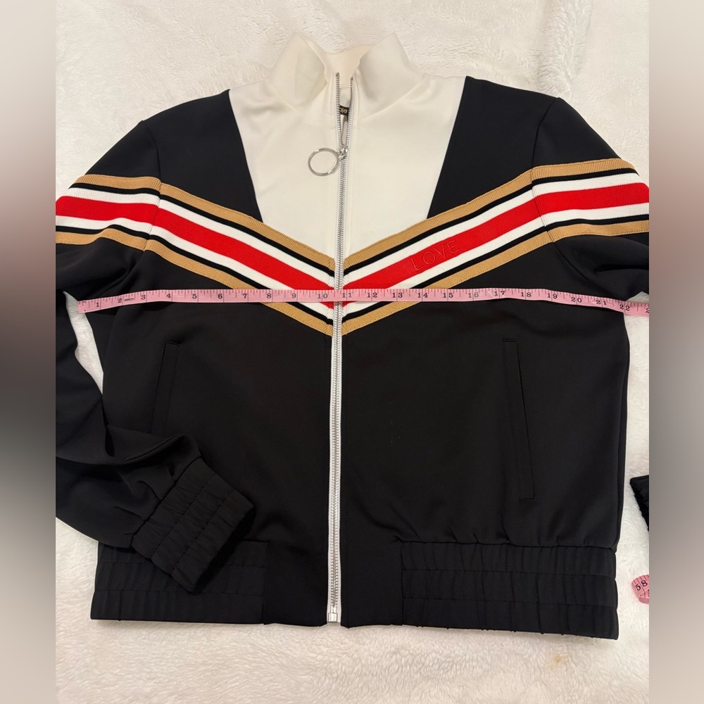 Make Thelo Love Striped Bomber Jacket Size 1 - Picture 9 of 13